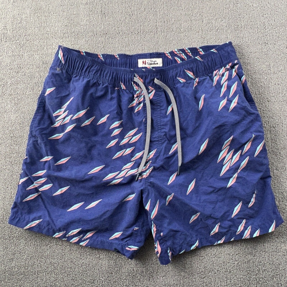 Reyn Spooner Shorts Medium Blue Surf Swim Outdoor Active Casual Men's